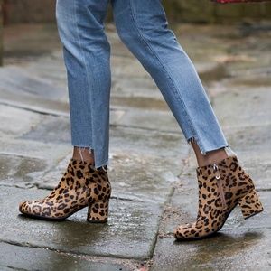 Earthies Leopard Print Bootie - Size 8